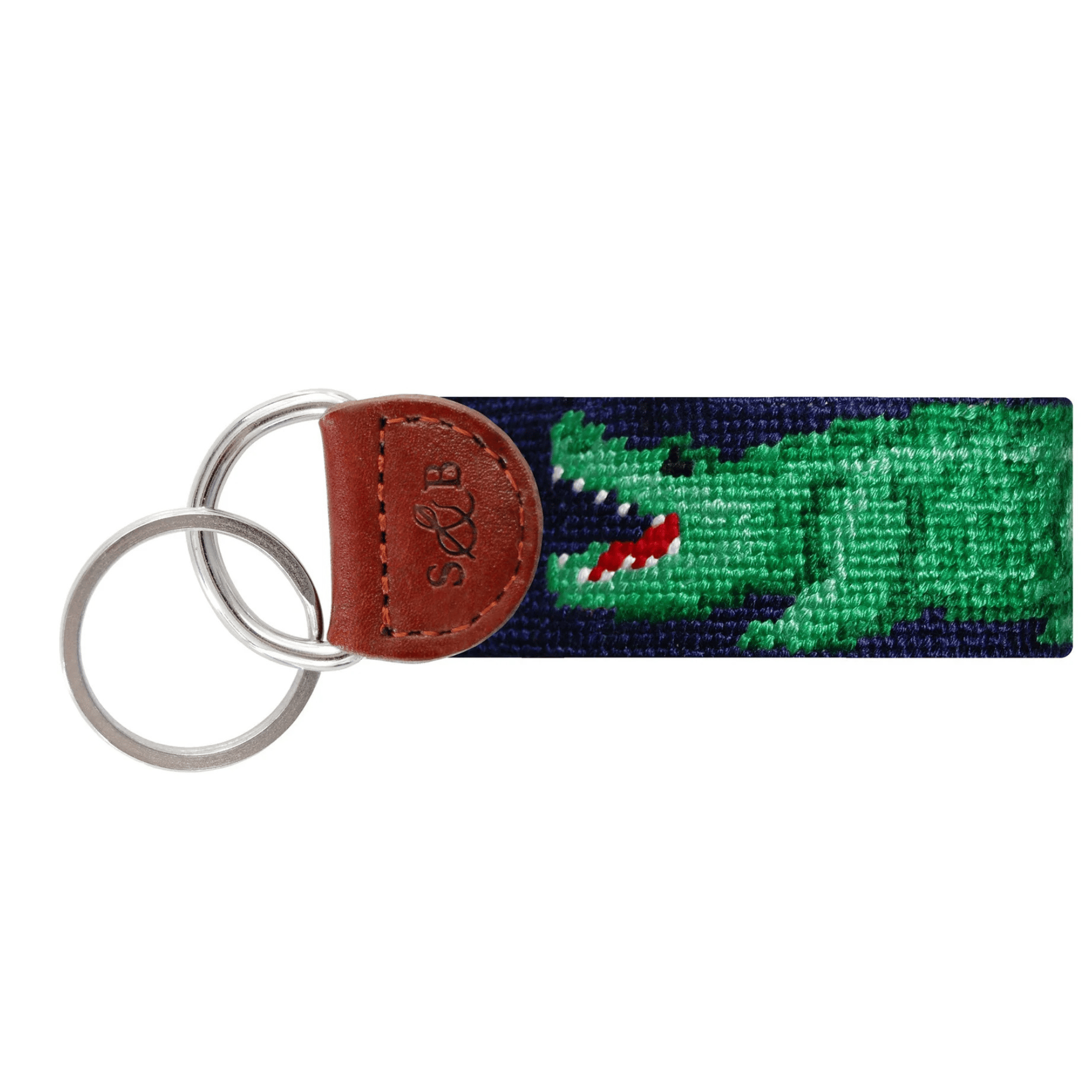 Smathers & Branson Small Leather Goods DARK NAVY Gator Key Fob