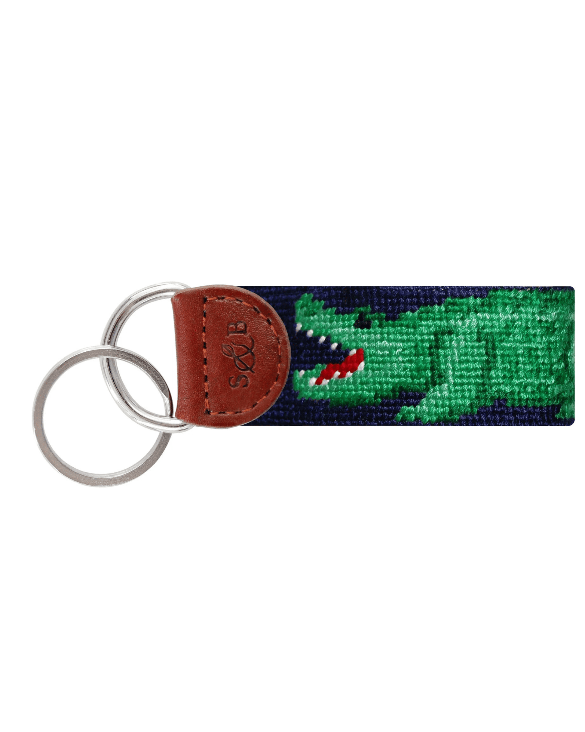 Smathers & Branson Small Leather Goods DARK NAVY Gator Key Fob