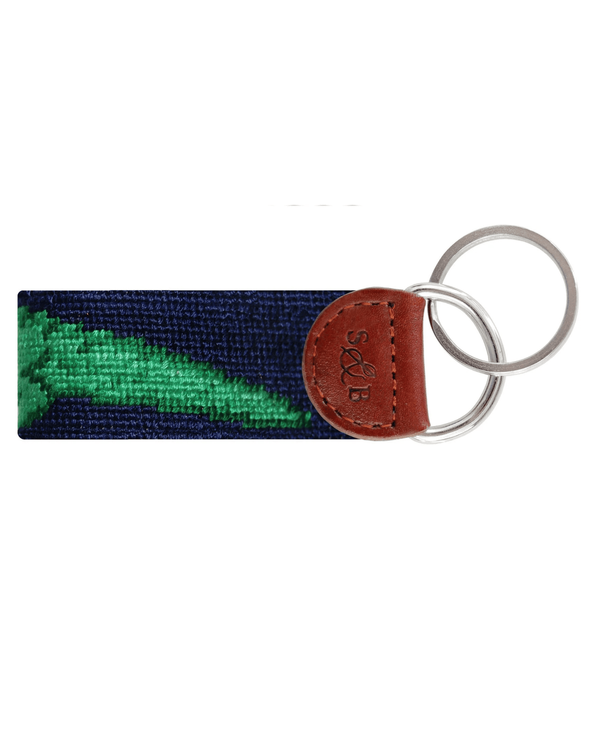 Smathers & Branson Small Leather Goods DARK NAVY Gator Key Fob