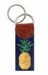 Smathers & Branson Small Leather Goods DARK NAVY Pineapple Key Fob (Dark Navy)