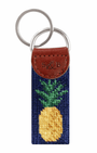 Smathers & Branson Small Leather Goods DARK NAVY Pineapple Key Fob (Dark Navy)