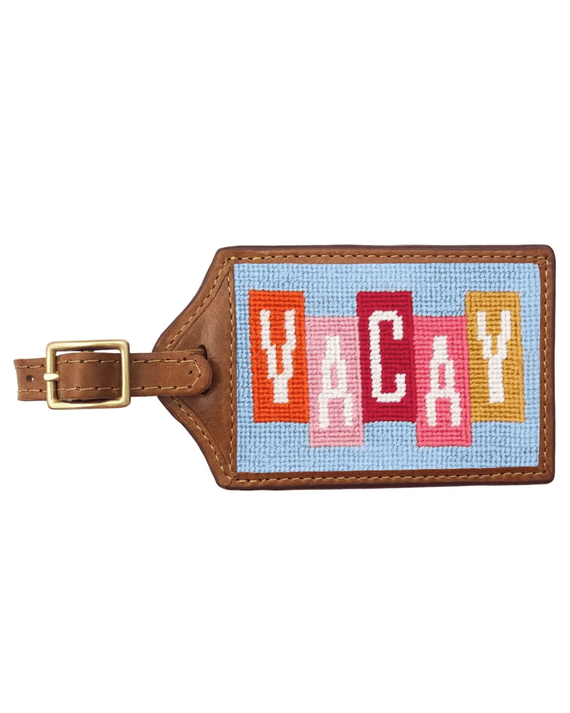Smathers & Branson Small Leather Goods ICE BLUE / OS Vacay Luggage Tag (Ice Blue)