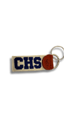 Smathers & Branson Small Leather Goods KHAKI NAVY CHS Key Fob