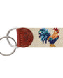 Smathers & Branson Small Leather Goods LIGHT KHAKI Rooster Key Fob
