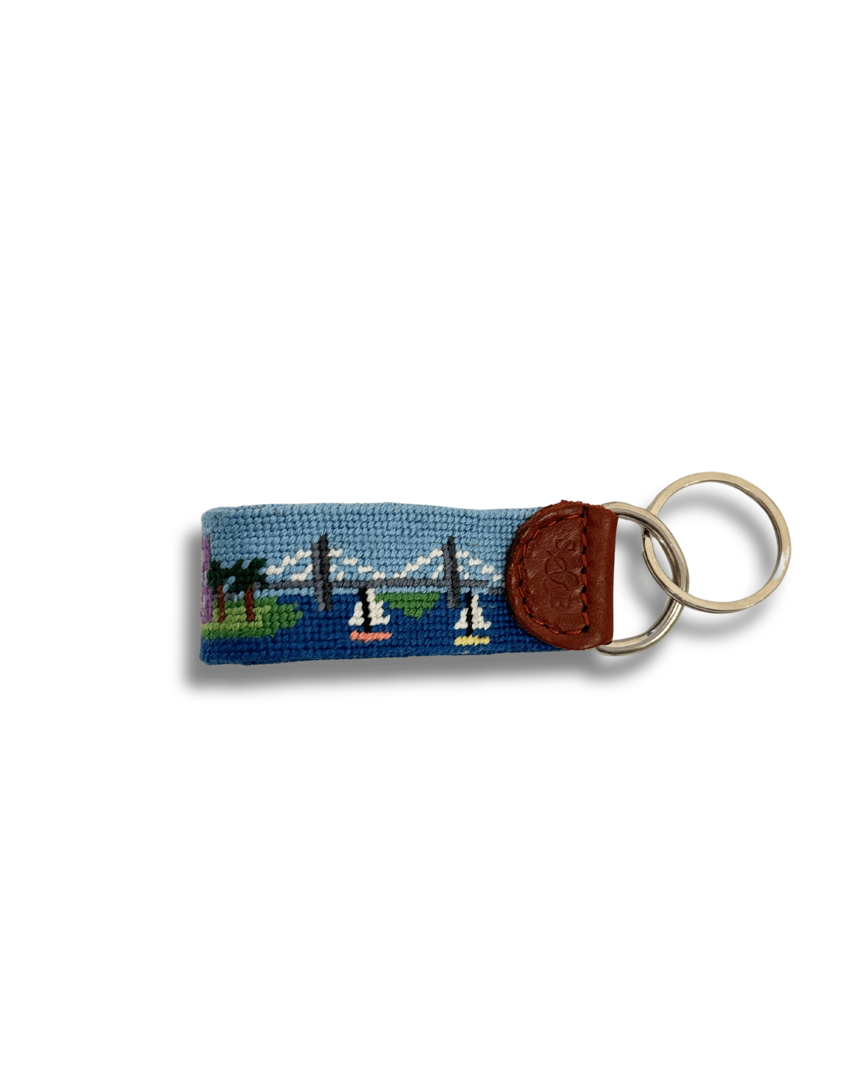 Smathers & Branson Small Leather Goods MULTI Charleston Scene Key Fob