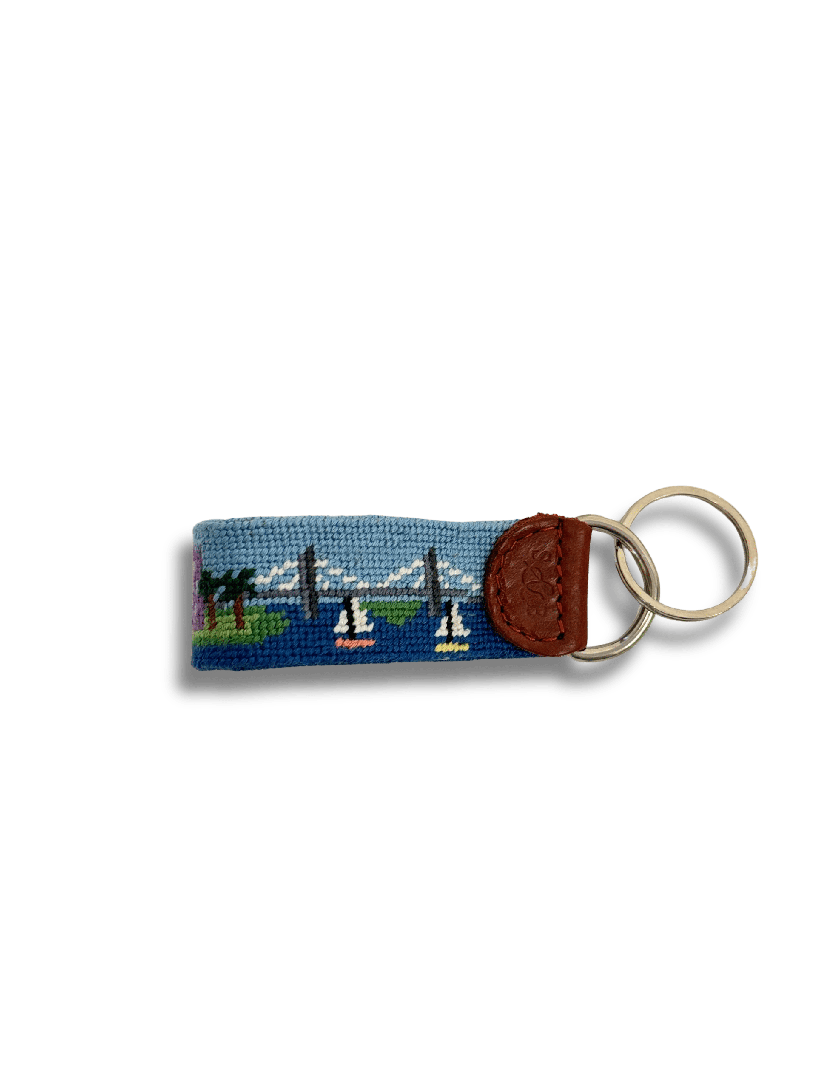 Smathers & Branson Small Leather Goods MULTI Charleston Scene Key Fob