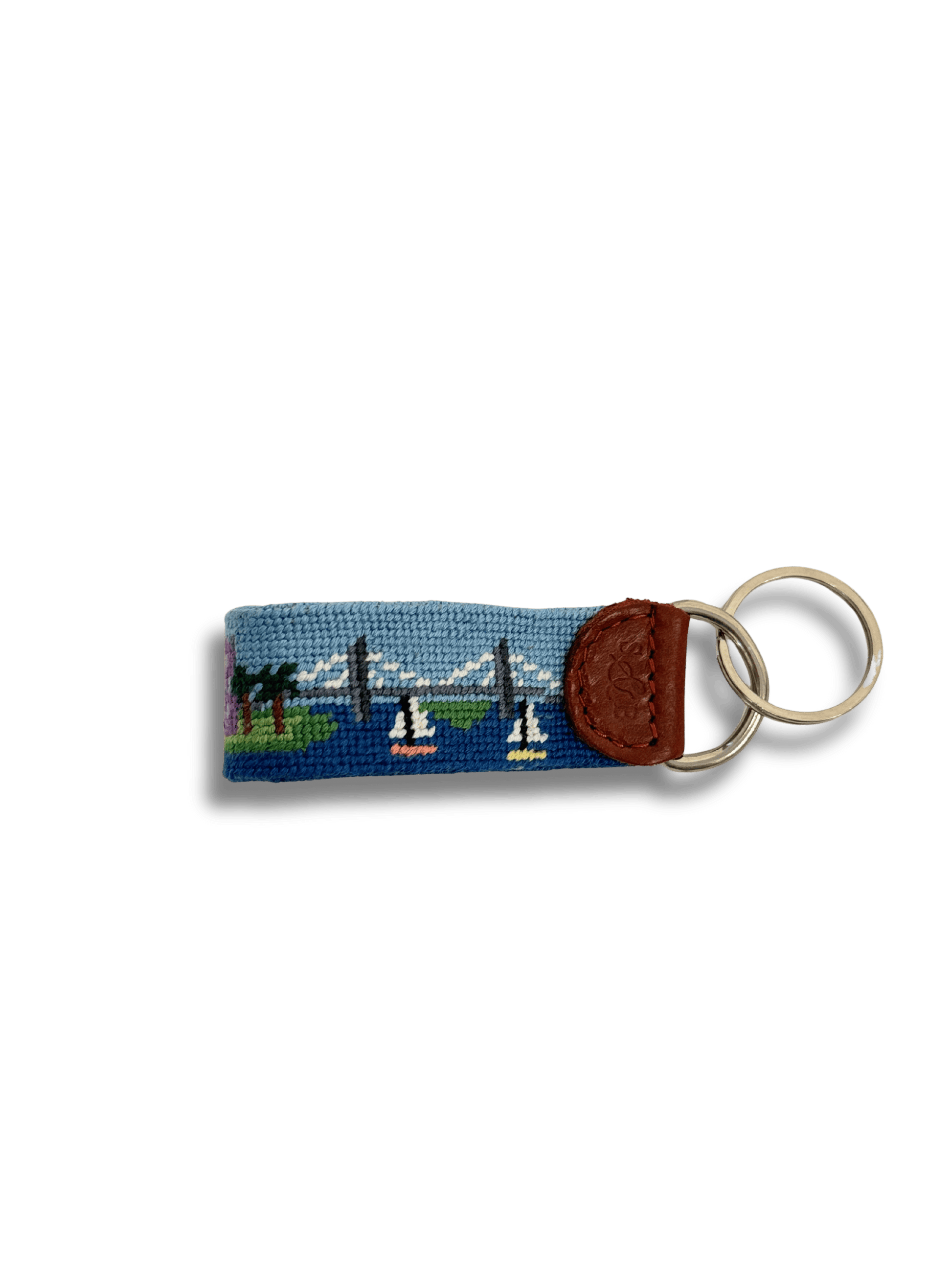 Smathers & Branson Small Leather Goods MULTI Charleston Scene Key Fob