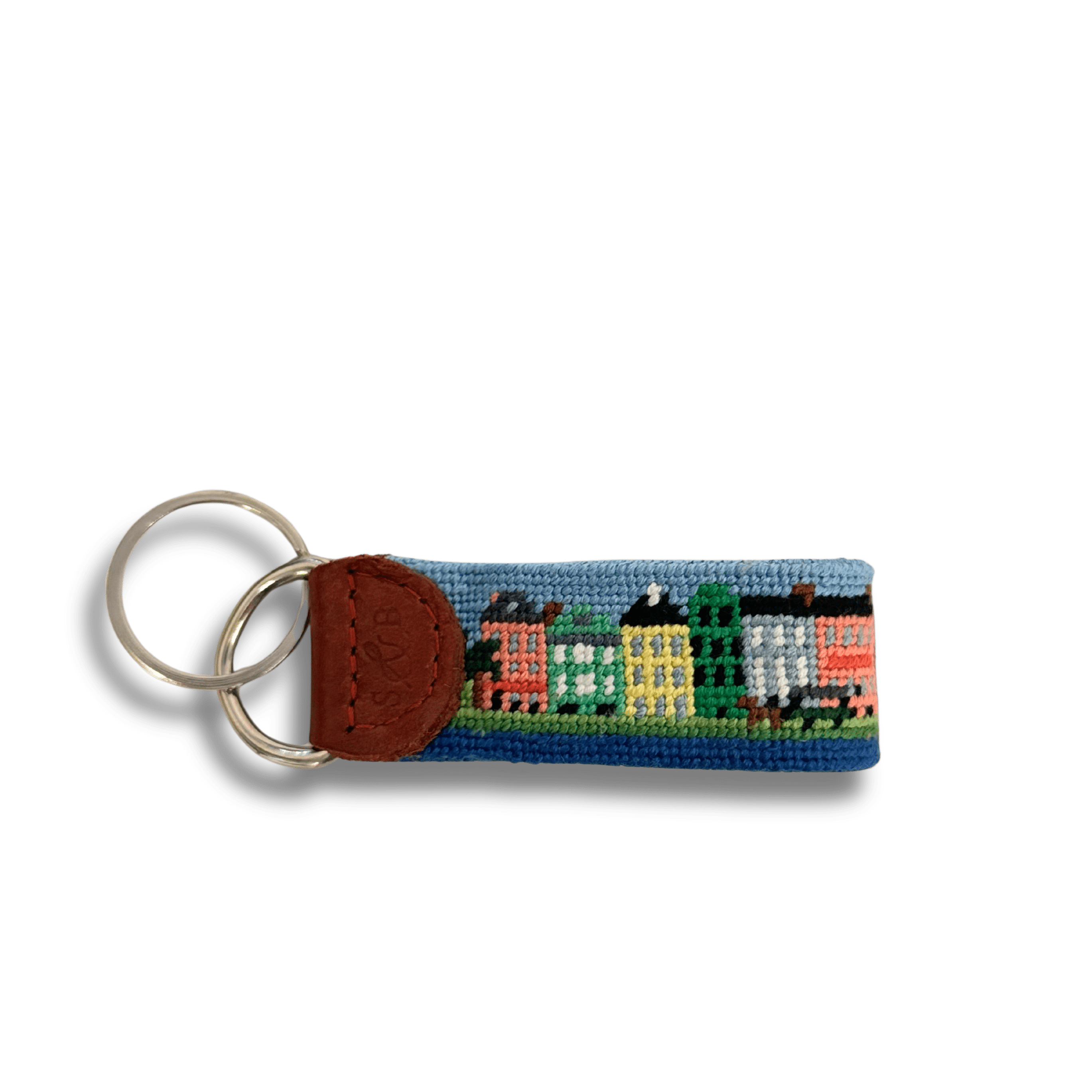 Smathers & Branson Small Leather Goods MULTI Charleston Scene Key Fob