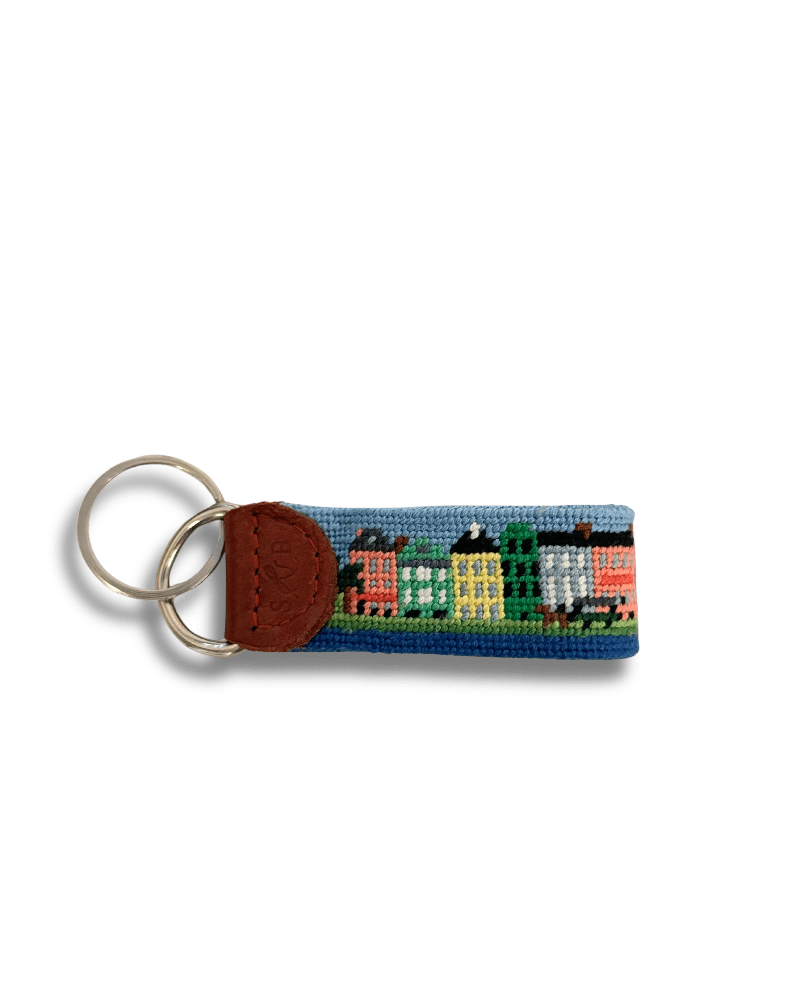 Smathers & Branson Small Leather Goods MULTI Charleston Scene Key Fob