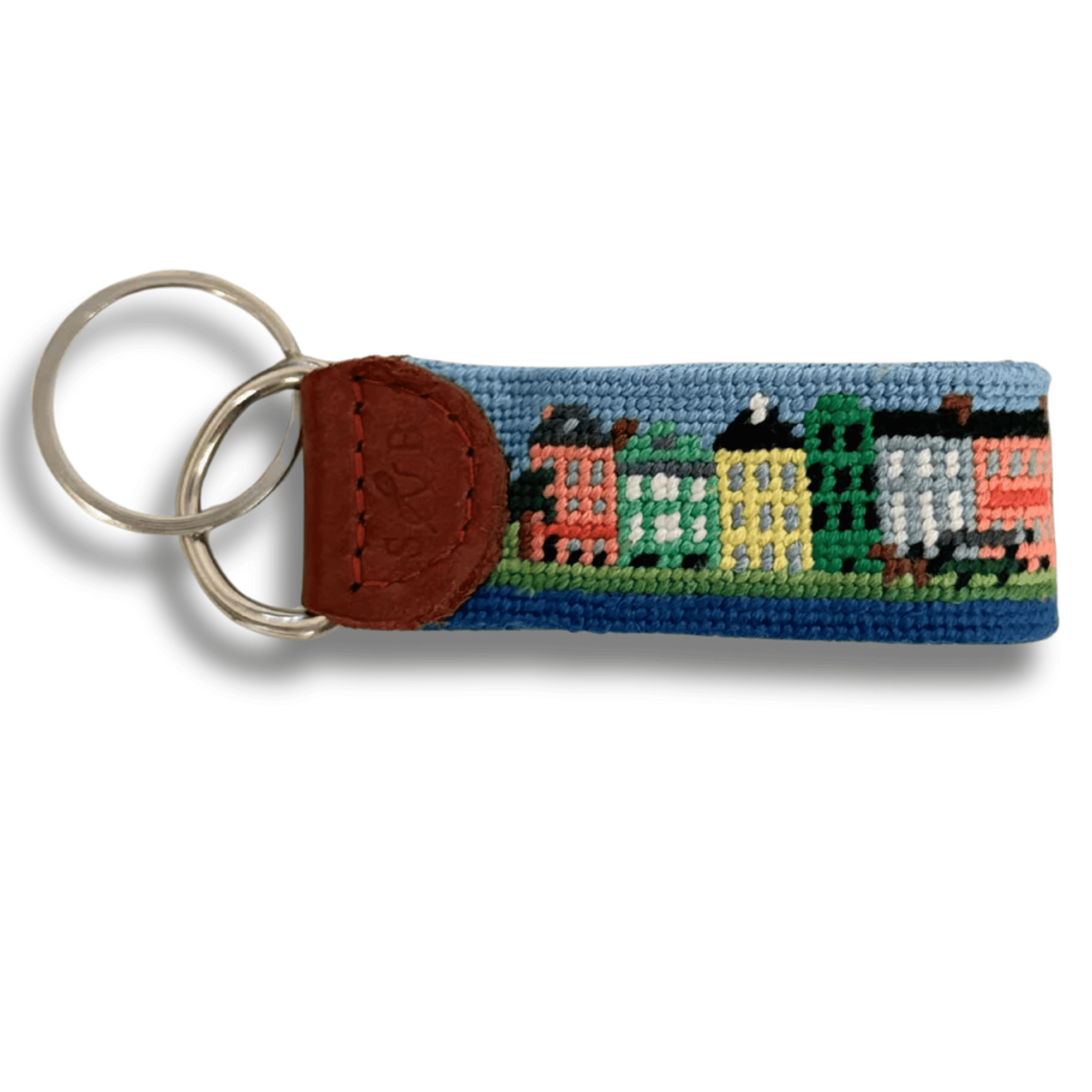 Smathers & Branson Small Leather Goods MULTI Charleston Scene Key Fob