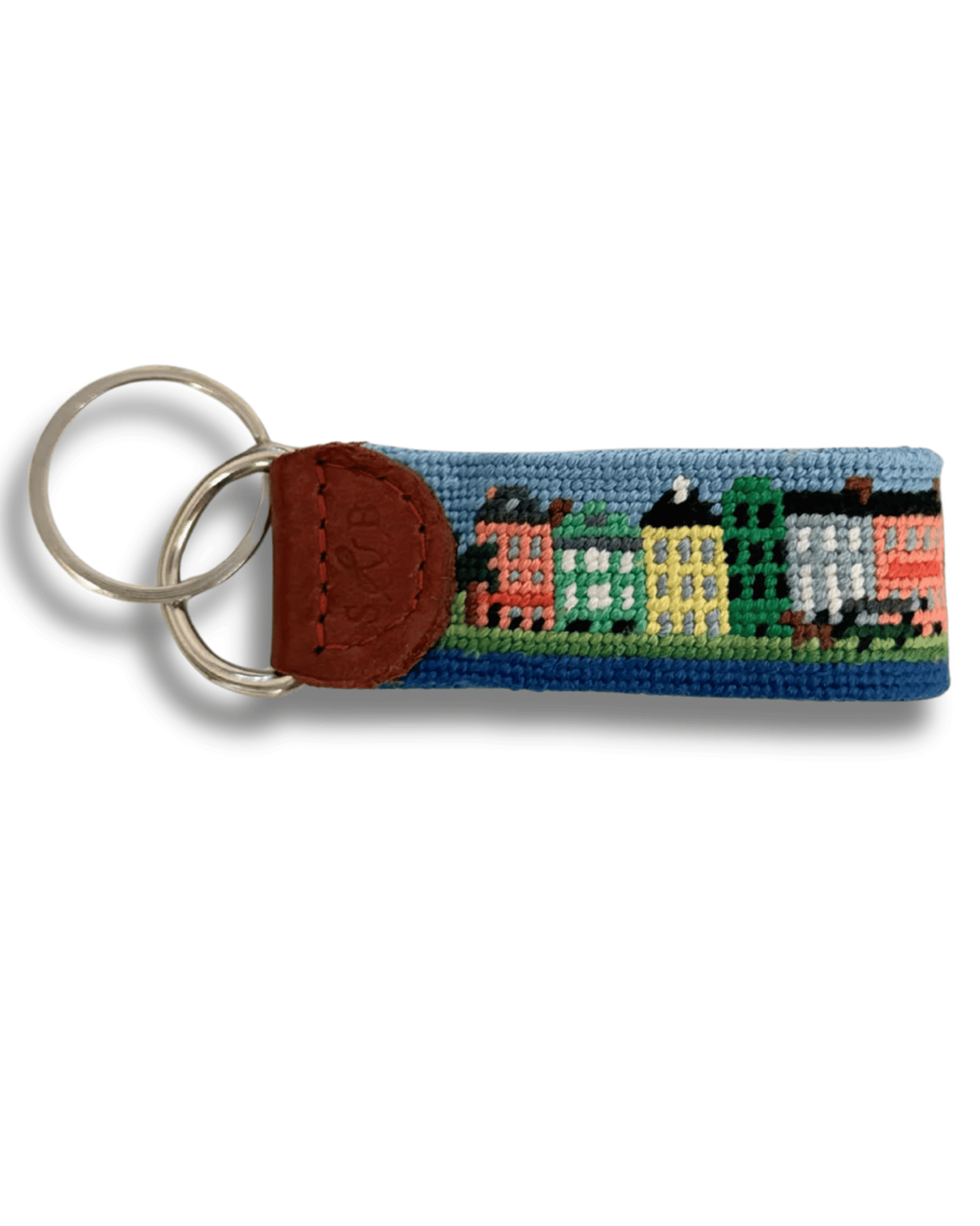 Smathers & Branson Small Leather Goods MULTI Charleston Scene Key Fob