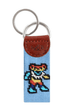 Smathers & Branson Small Leather Goods MULTI Dancing Bears Tie Dye Key Fob (Light Blue)