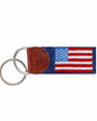 Smathers & Branson Small Leather Goods Navy American Flag Key Fob