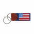Smathers & Branson Small Leather Goods Navy American Flag Key Fob