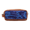 Smathers & Branson Small Leather Goods Navy Camo Needlepoint Toiletry Bag