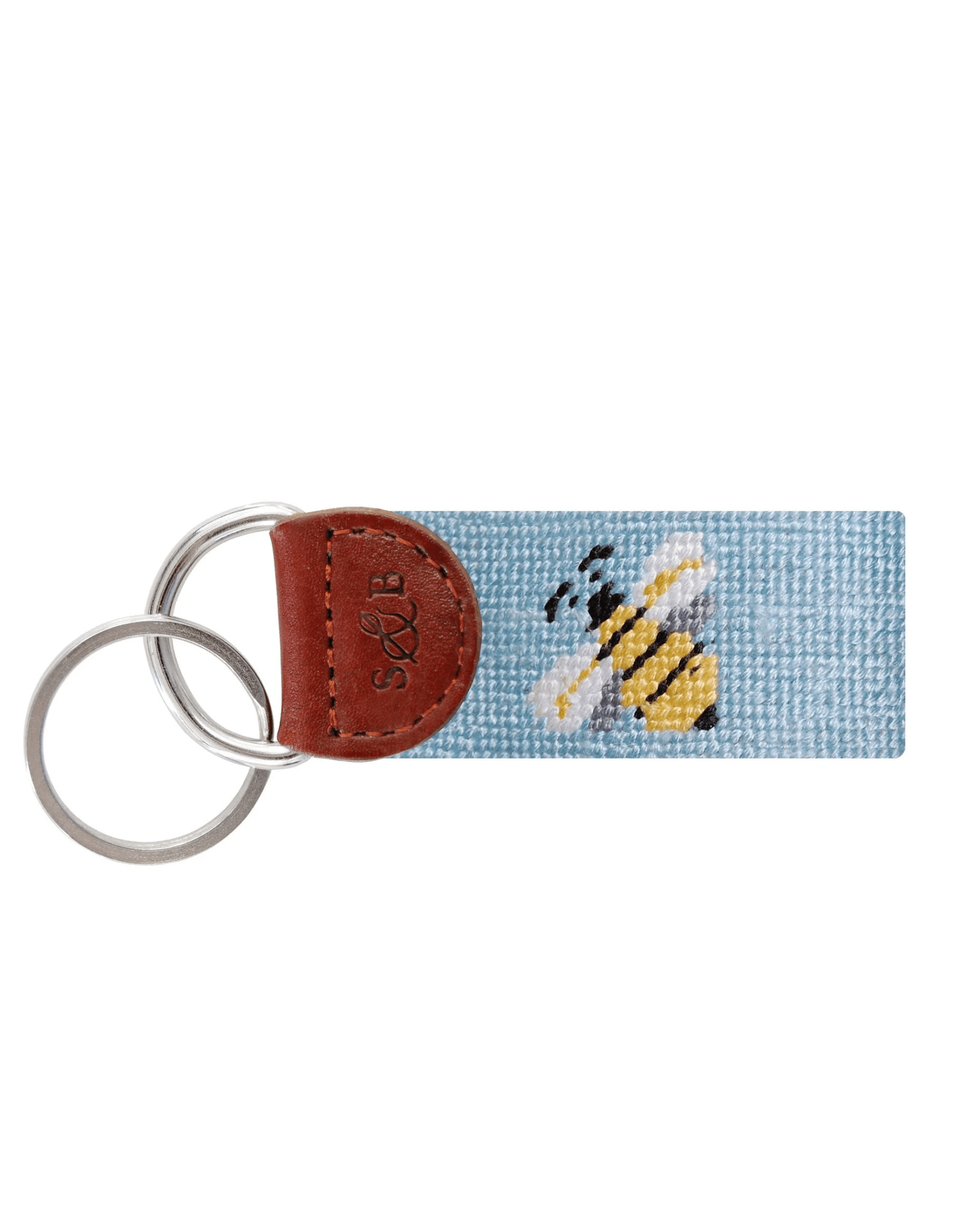 Smathers & Branson Small Leather Goods NONE Bee Needlepoint Key Fob