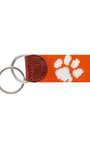 Smathers & Branson Small Leather Goods ORANGE Clemson Key Fob (Orange)