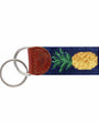 Smathers & Branson Small Leather Goods Pineapple Key Fob (Dark Navy)