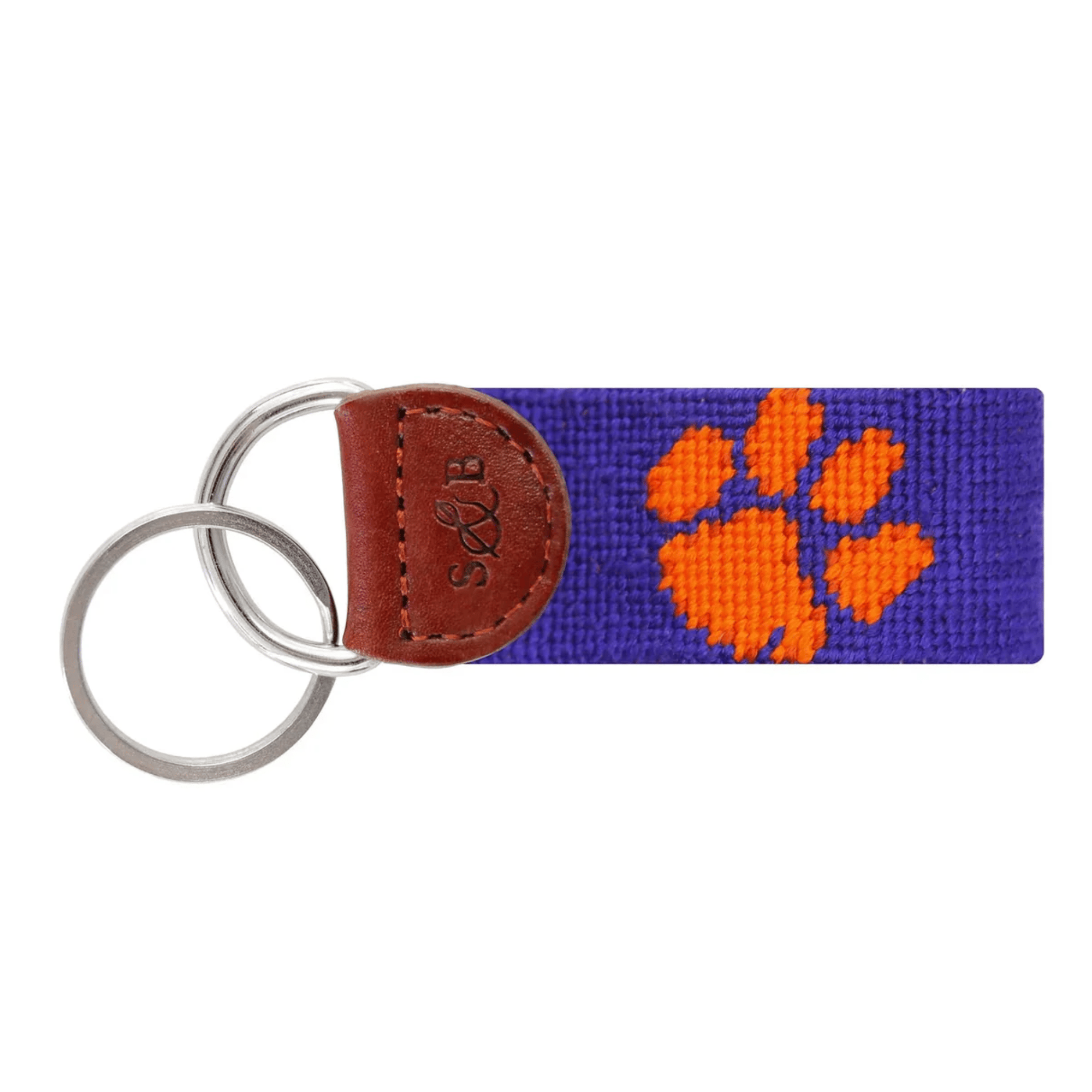 Smathers & Branson Small Leather Goods Purple / NONE Clemson Key Fob (Purple)