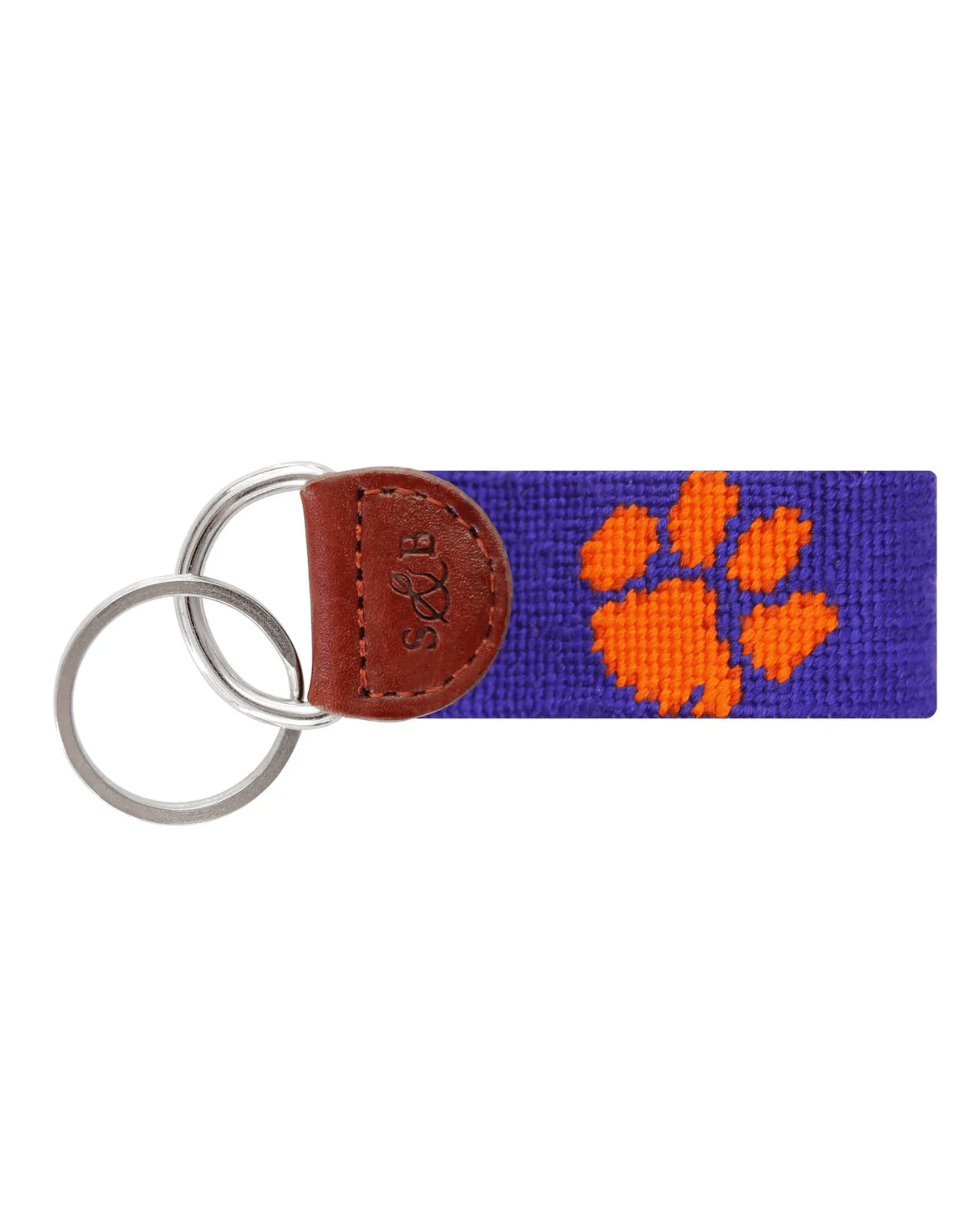 Smathers & Branson Small Leather Goods Purple / NONE Clemson Key Fob (Purple)