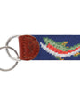 Smathers & Branson Small Leather Goods Rainbow Trout Key Fob (Classic Navy)