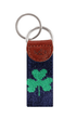 Smathers & Branson Small Leather Goods Shamrock Needlepoint Key Fob