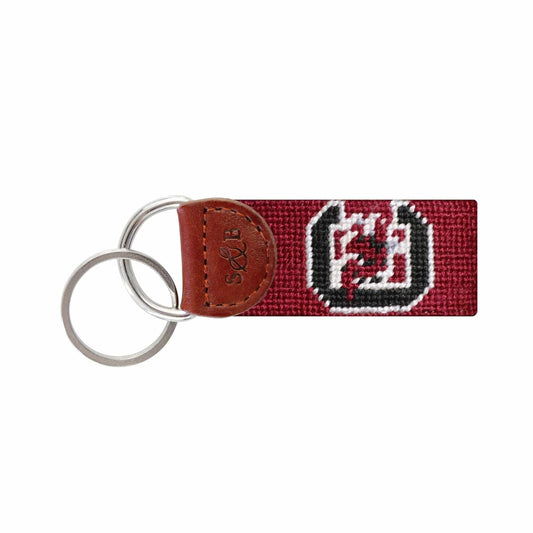Smathers & Branson Small Leather Goods South Carolina Key Fob (Garnet)
