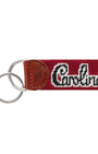 Smathers & Branson Small Leather Goods South Carolina Script Key Fob (Garnet)