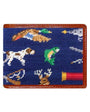 Smathers & Branson Small Leather Goods Southern Sportsman Pattern Needlepoint Bi-Fold Wallet