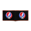 Smathers & Branson Small Leather Goods Steal Your Face Needlepoint Bi-Fold Wallet