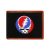 Smathers & Branson Small Leather Goods Steal Your Face Needlepoint Bi-Fold Wallet