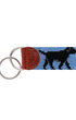Smathers & Branson Small Leather Goods STREAM BLUE Black Lab Walking Key Fob