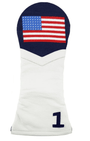 Smathers & Branson Small Leather Goods WHITE American Flag Driver Headcover