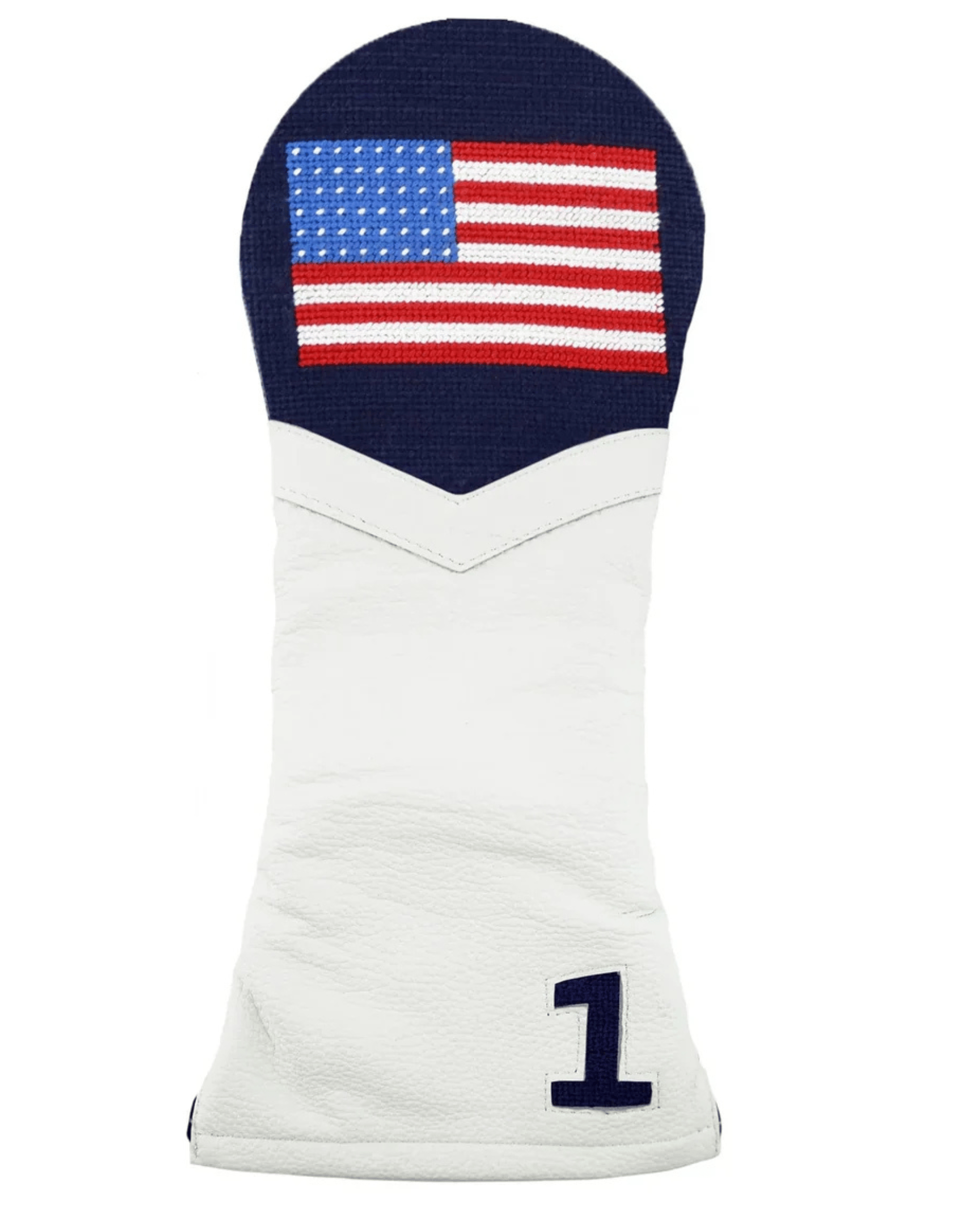 Smathers & Branson Small Leather Goods WHITE American Flag Driver Headcover