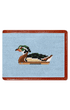 Smathers & Branson Wallets ANTIQUE BLUE / OS Duck Decoys Needlepoint Bifold Wallet