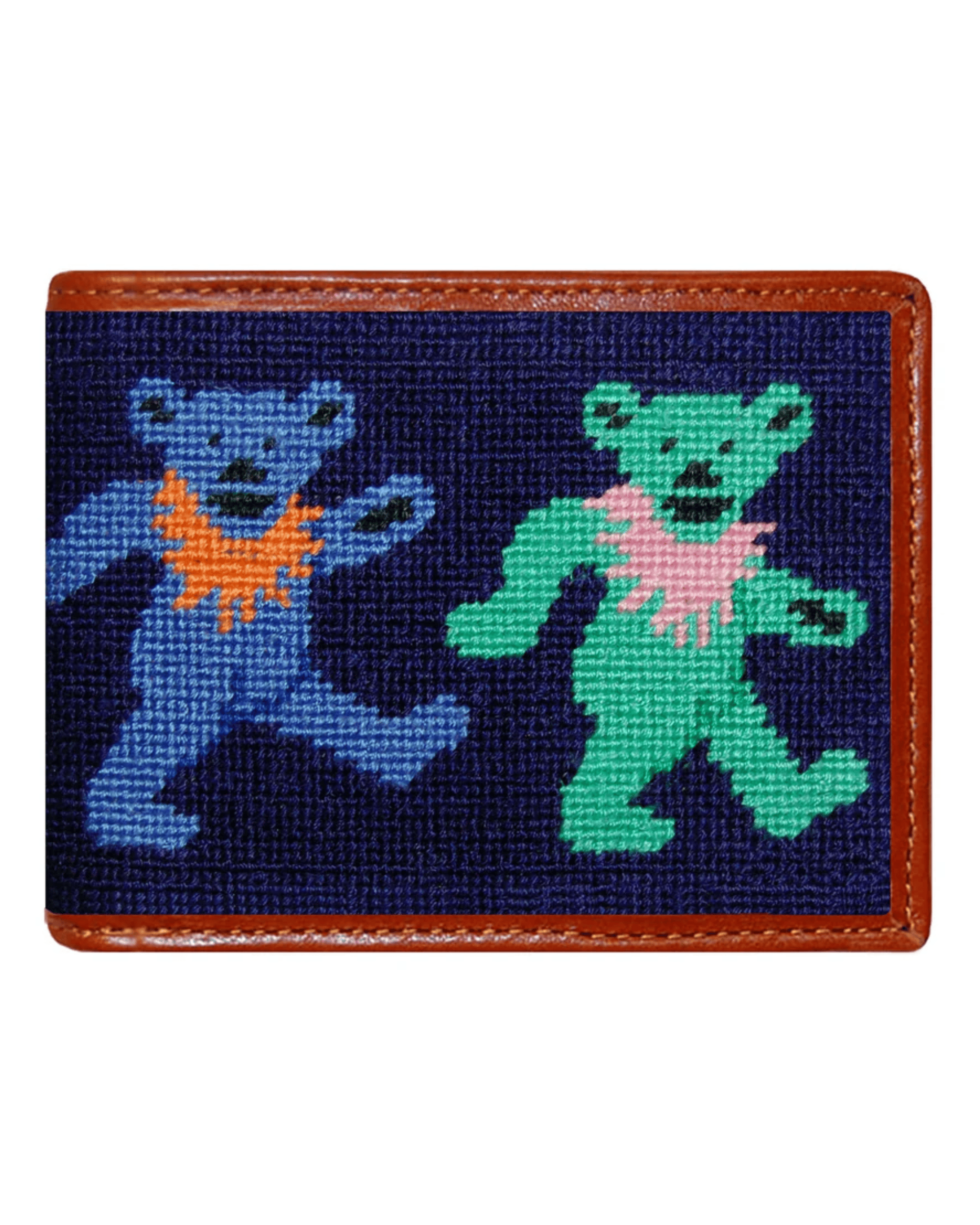 Smathers & Branson Wallets Dancing Bears Needlepoint Bi-Fold Wallet