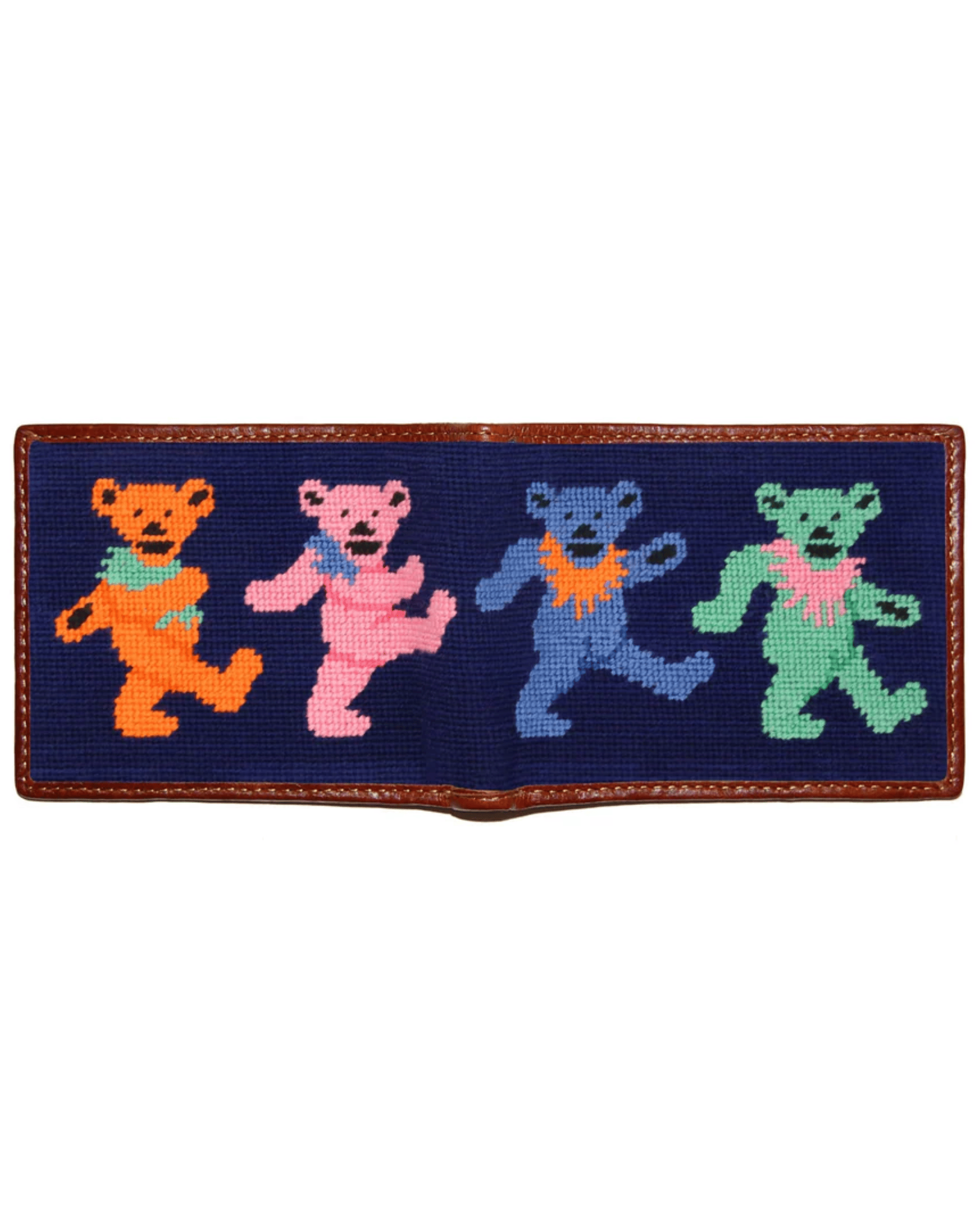 Smathers & Branson Wallets Dancing Bears Needlepoint Bi-Fold Wallet