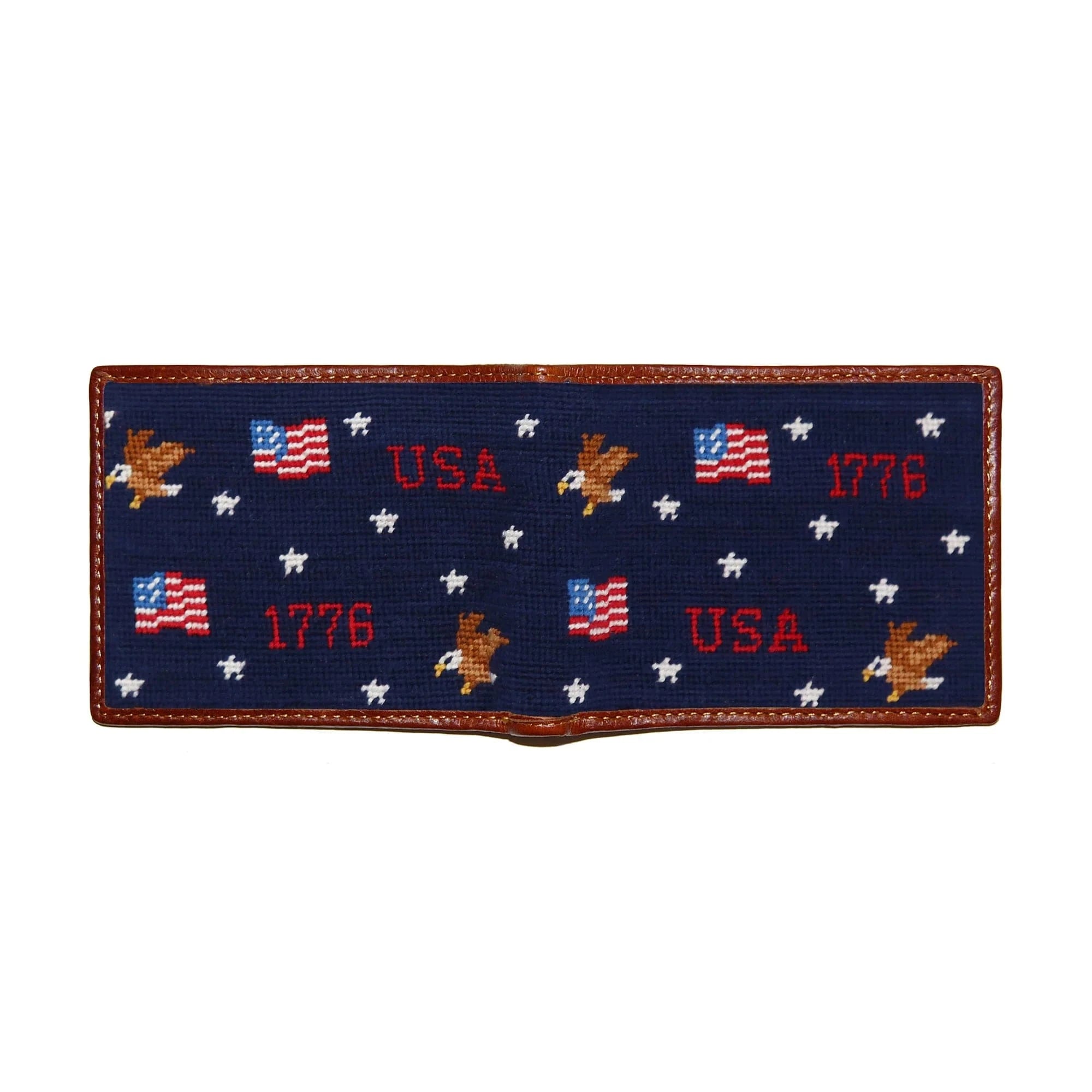 Smathers & Branson Wallets DARK NAVY Americana Pattern Wallet (Dark Navy)