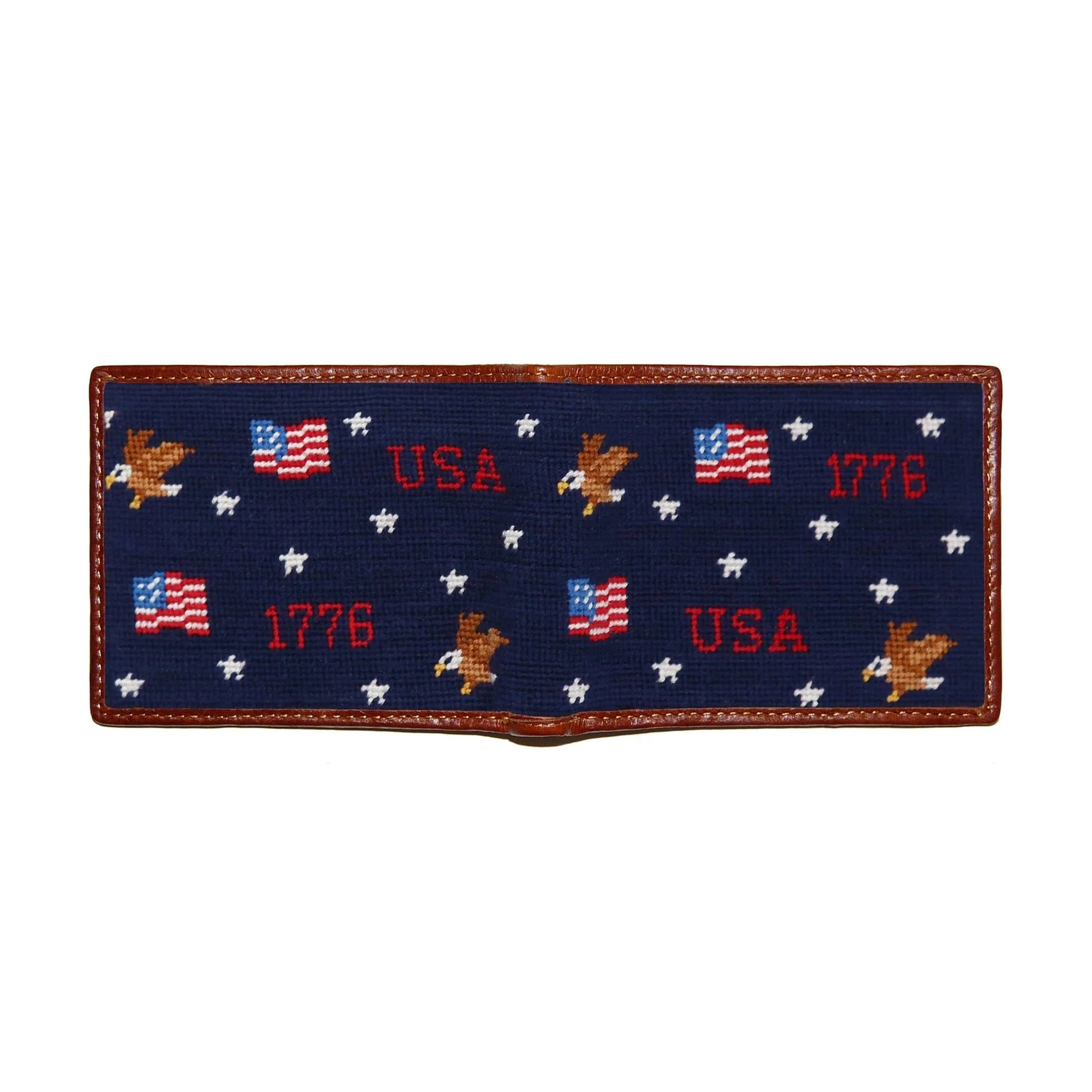 Smathers & Branson Wallets DARK NAVY Americana Pattern Wallet (Dark Navy)