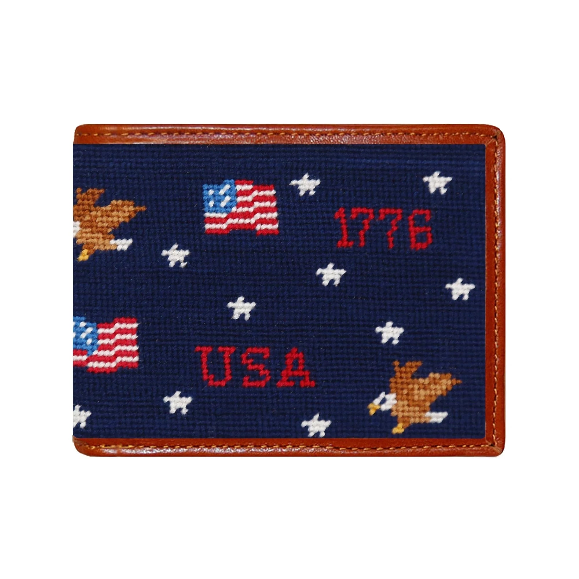 Smathers & Branson Wallets DARK NAVY Americana Pattern Wallet (Dark Navy)
