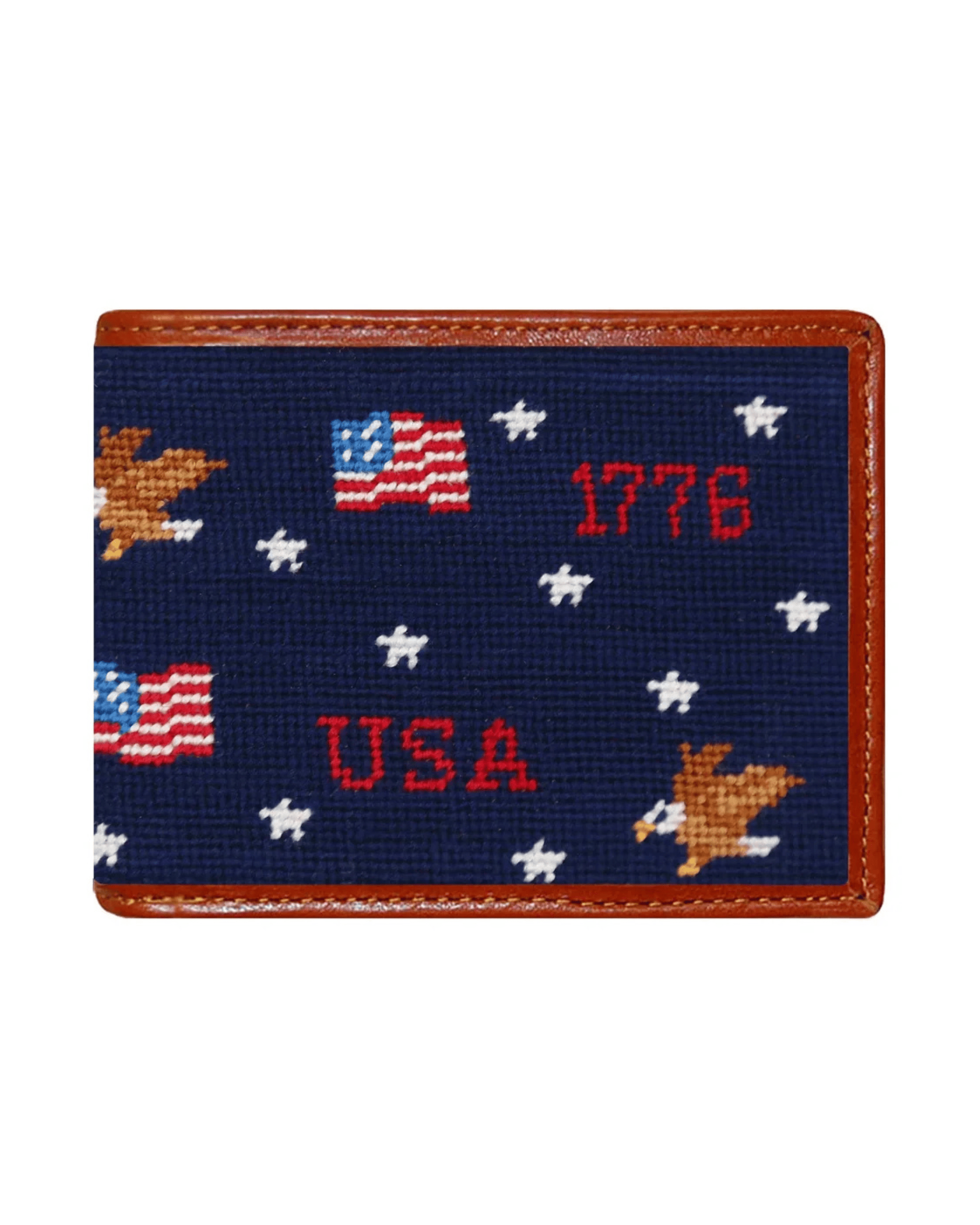 Smathers & Branson Wallets DARK NAVY Americana Pattern Wallet (Dark Navy)