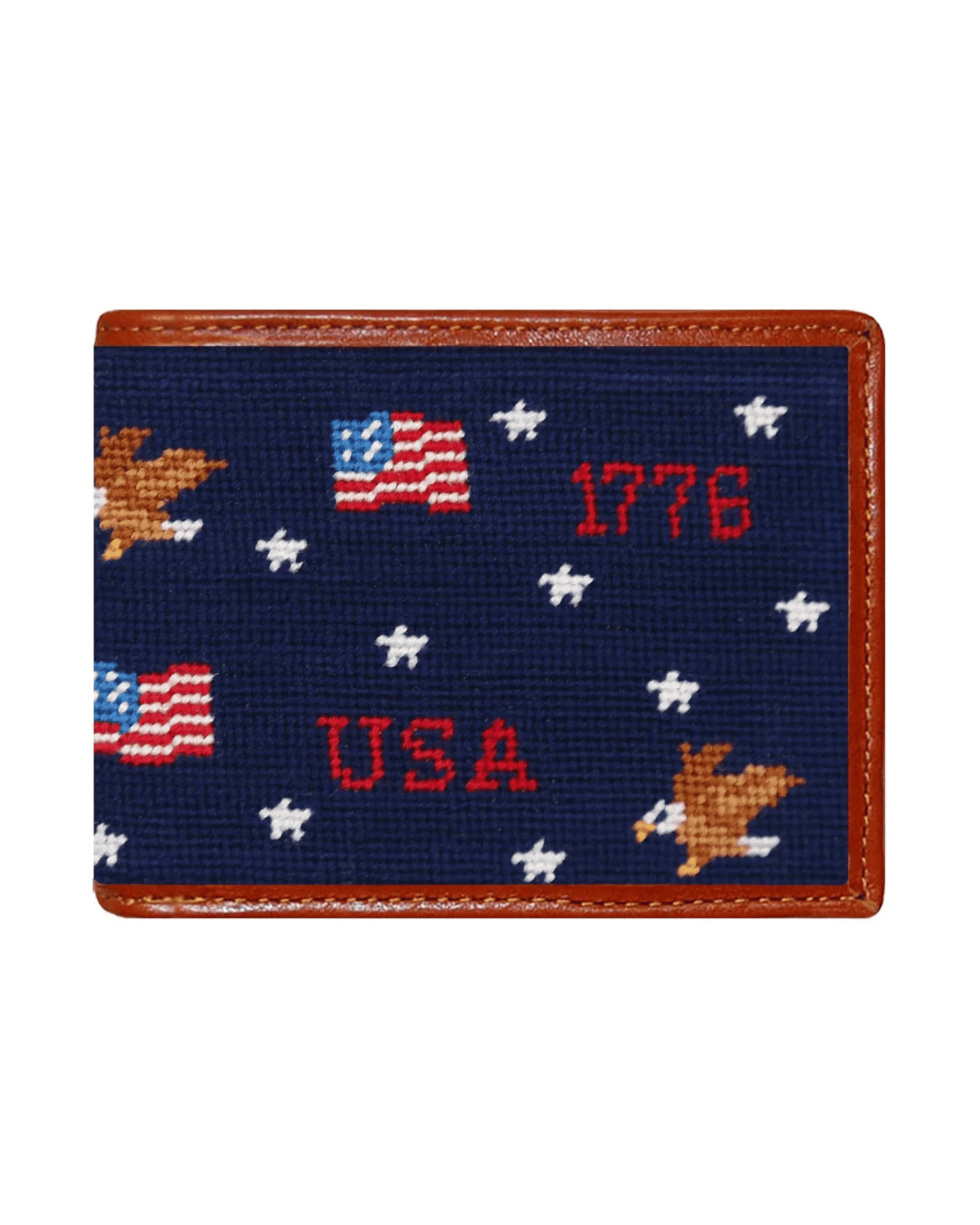 Smathers & Branson Wallets DARK NAVY Americana Pattern Wallet (Dark Navy)
