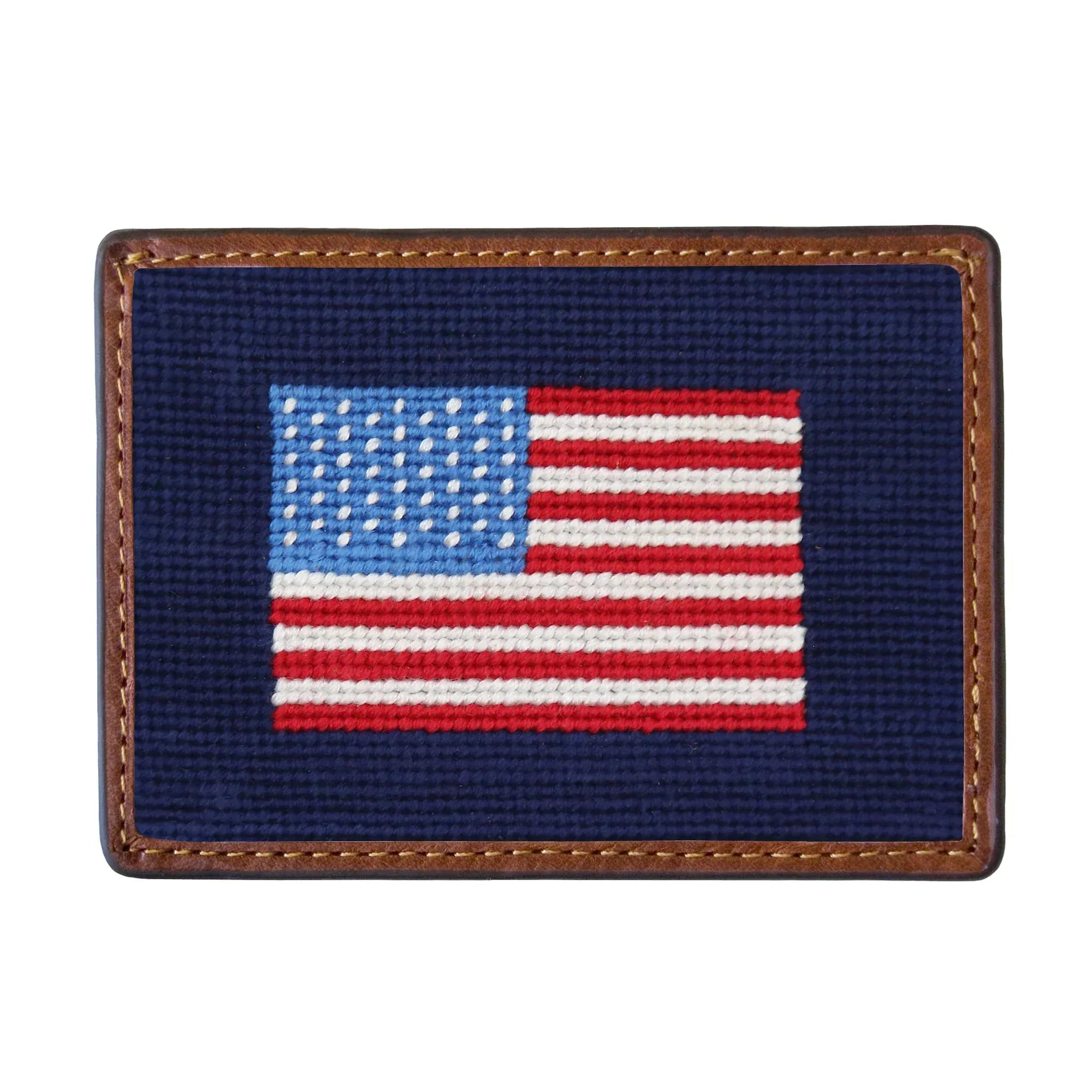 Smathers & Branson Wallets DARK NAVY / NONE American Flag Card Wallet