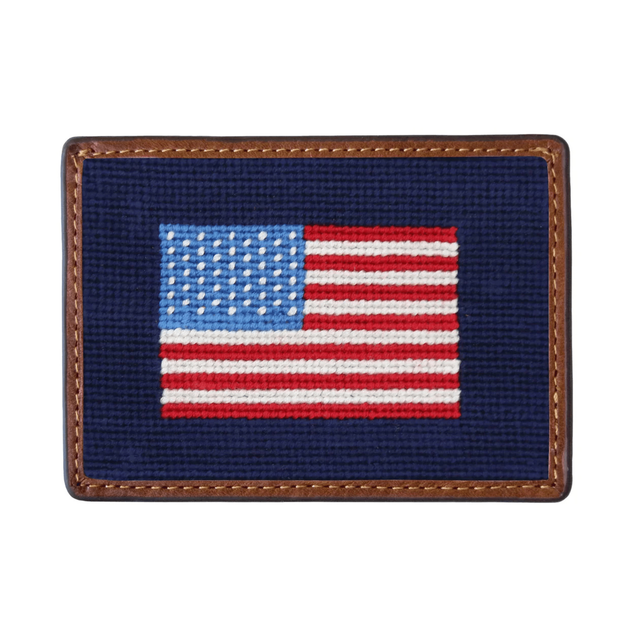 Smathers & Branson Wallets DARK NAVY / NONE American Flag Card Wallet