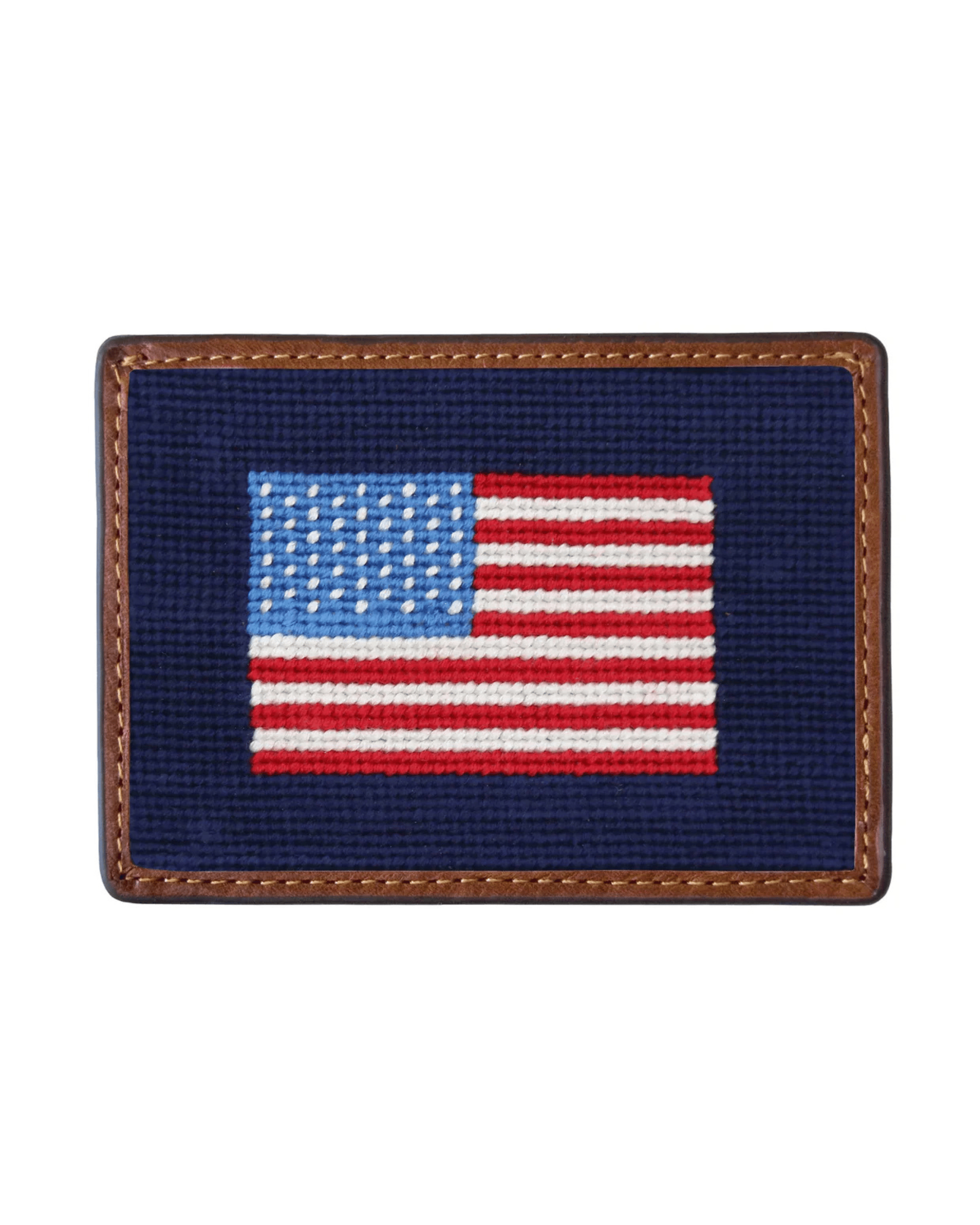 Smathers & Branson Wallets DARK NAVY / NONE American Flag Card Wallet
