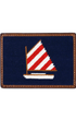 Smathers & Branson Wallets DARK NAVY Rainbow Fleet Needlepoint Card Wallet