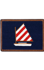 Smathers & Branson Wallets DARK NAVY Rainbow Fleet Needlepoint Card Wallet