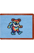 Smathers & Branson Wallets LIGHT BLUE Grateful Dead Dancing Bears Needlepoint Bifold Wallet
