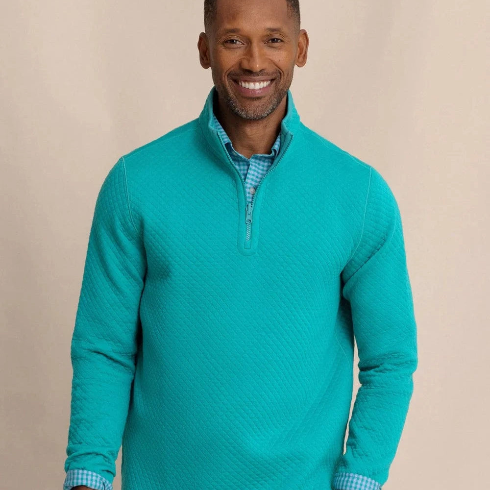 Southern Tide 1/4 Zip Oak Island Reversible Quarter Zip