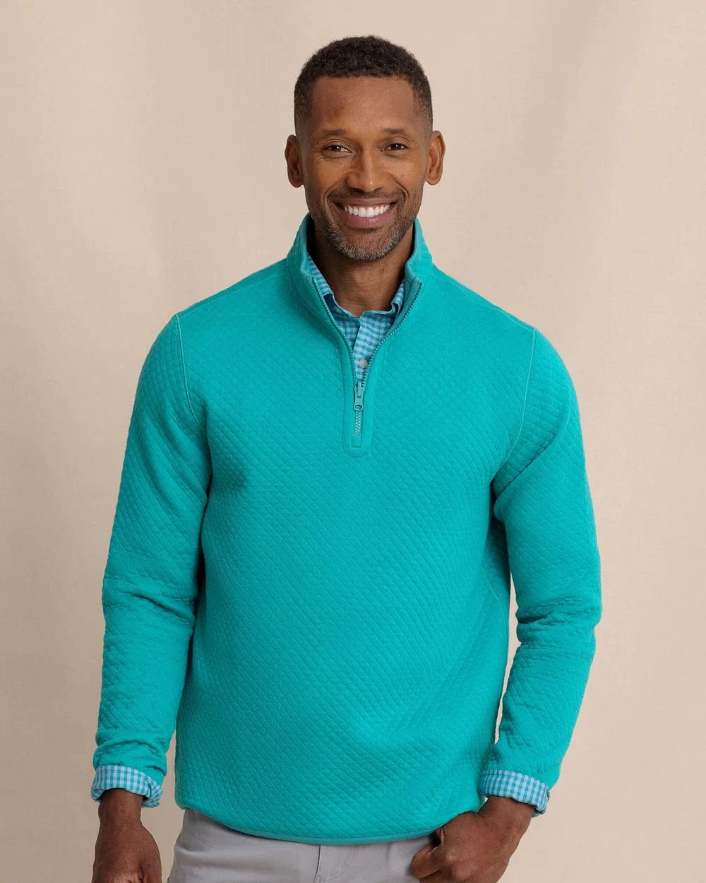Southern Tide 1/4 Zip Oak Island Reversible Quarter Zip
